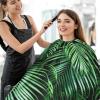 Visesunny Barber Cape - 3D Palm Leaf Polyester Hair Cutting Salon Apron Anti-Static Haircut Water-Resistant Shaving Cloth Beard Shaving Bib view 4