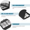 Beaupretty Magnetic Empty Eyeshadow Palette with Mirror and 8 Round Metal Pans Matte Black Compact Makeup Tray 4.33X2.95X0.39 Inches for Custom Eye Shadow Storage view 2
