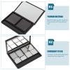 Beaupretty Magnetic Empty Eyeshadow Palette with Mirror and 8 Round Metal Pans Matte Black Compact Makeup Tray 4.33X2.95X0.39 Inches for Custom Eye Shadow Storage view 4