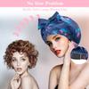 2 PCS Waterproof Shower Caps, Oversized Adjustable Hair Cap with Bow Knot for Women, Reusable Double Layer Waterproof Bathing Cap for Shower, Spa, Makeup, Design for All Hair Lengths/Style view 2