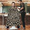 Visesunny Barber Cape - Dark Leopard Grain Polyester Hair Cutting Salon Apron Anti-Static Water-Resistant Shaving Bib view 2
