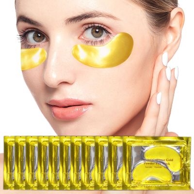 24k Gold Eye Mask - 25 pairs Eye Masks for Puffiness Puffy Eyes and Dark Circles Treatments Under Eye Patches for Deep Moisturizing Wrinkle Eye Bags