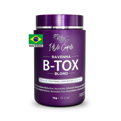 I Belli Capelli Ravenna Hair B-tox Treatment for Blond Hair, 35.2 oz (1kg) - Formaldehyde-Free, Anti-Frizz, Smoothing, Deep Hydrating and Moisturizing Action, Argan Oil, Keratin, Panthenol
