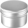 Heyiarbeit 24 Pack 1 oz Round Lip Balm Tin Cans - Aluminum Cosmetic Sample Containers with Screw Lid - Silver Metal Empty Tins Storage Travel Tin Jars view 1