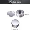 Heyiarbeit 24 Pack 1 oz Round Lip Balm Tin Cans - Aluminum Cosmetic Sample Containers with Screw Lid - Silver Metal Empty Tins Storage Travel Tin Jars view 2