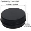 Heyiarbeit 10 Pack 1 oz Round Lip Balm Tin Cans - Aluminum Cosmetic Sample Containers with Screw Lid - Black Metal Empty Tins Storage Travel Tin Jars view 2
