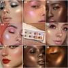evpct 8 Colors Highlighter Makeup Palette for Face Highlighters & Luminizers iluminadores de maquillaje profesional Gold Cheek Diamond Shimmer Stick Glitter Contour Bronzer and Highlighter Palette view 2