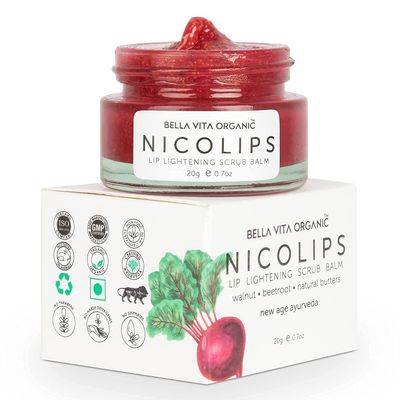 AZAZ NicoLips Lip Scrub Balm Lightening and Brightening Dark Lips for Men and Women Dry Lips / Smoker / Chapped Lip & Lipstick Stains Removal Lipcare , 20 g