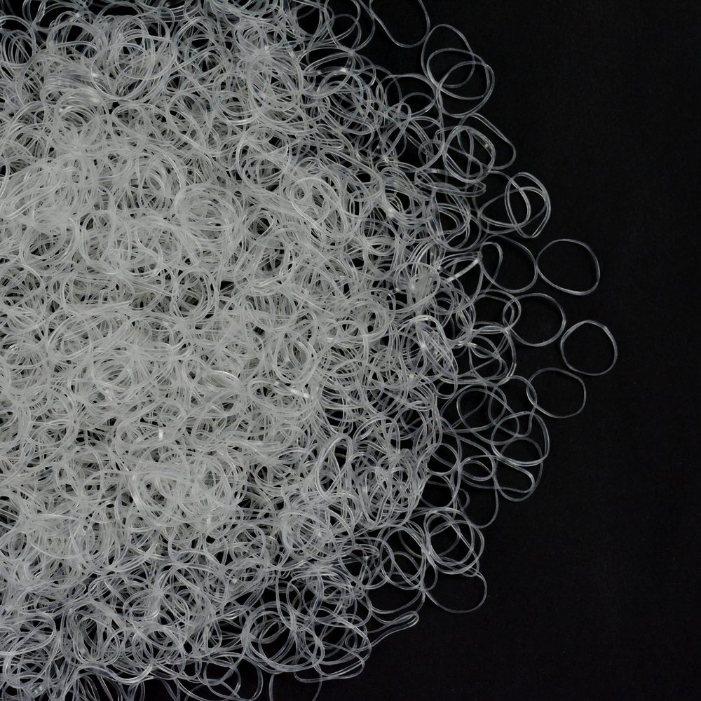 1000 Pieces Mini Rubber Bands Soft Elastic Hair Ties Small Elastic Bands for Women Hair Braids (Clear)