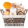 Spa Baskets For Women - Luxury Bath Set With Honey & Almond - Spa Kit Includes Wash, Bubble Bath, Lotion, Bath Salts, Body Scrub, Hand Cream, Shower Puff, Bathbombs, Soap and Towel view 1