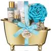Aqua Elegante Spa Gift Basket - Luxury Bath Set with Body Wash, Bubble Bath, Lotion, Salts, Scrub, Spray, Shower Puff, Towel, Gifts for Women, Mom, Wife, Her - Jasmine & Lavender view 1