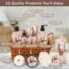 Aqua Elegante Spa Basket For Women - Deluxe Bath Set with Wash, Bubble Bath, Lotion, Salts, Body Scrub, Towel, Shower Puff, Bathbombs, Reusable Basket, Gifts for Mom, Wife, Her - Coconut & Vanilla view 2