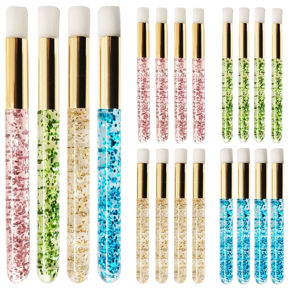 20-Piece Lash Shampoo Brush Set - Eyelash Extension Cleanser, Peel Off Blackhead, Nose Pore Deep Cleaning Brush for Face & Eyelash