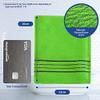Asian Exfoliating Bath Washcloth - Red & Green 8ea + Silicone Massage Glove 1ea Set view 4