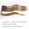Ponytail Extension Human Hair 100% Real Remy Human Hair Wrap Around Ponytail Long Straight Ponytail Hairpiece Pony Tails Hair Extensions (14inch, P10/613(Dark Brown and Bleach Blonde)) view 4
