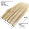 12 Inch Hair Extensions Real Human Hair Light Blonde to 613 Blonde Straight Hair Extensions Human Hair Extensions Hidden Transparent Fish Line Invisible Hairpiece view 4