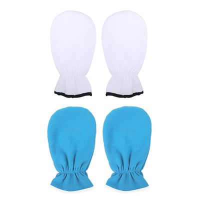 2 Pairs Essential Oil Gloves Washable Wax Mitts Paraffin Bath Mittens Portable Hand Spa Mittens Reusable Paraffin Gloves Paraffin Wax Liners Care Nursing Supplies Flannel