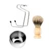 FOMIYES 1set Beard Care Tools Convenient Shaving Kit Bowl Rack Brush for Men Lightweight Easy to Use Beard Cleaning Accessories view 1