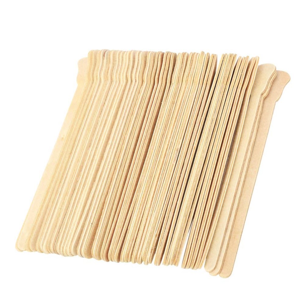 FOMIYES Hair Hair 100PCS Sticks, Hair Eyebrow Removal Wooden Sticks, Practical Waxing Spatulas, Waxing Applicator Mixing Sticks for Salon Home Hair Sticks Sticks