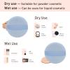 12 PCS Cotton Powder Puff, Face Puff Makeup Puffs Pads, Velour Powder Puff Round Fluffy Puff for Loose Powder Foundation (Blue) view 2