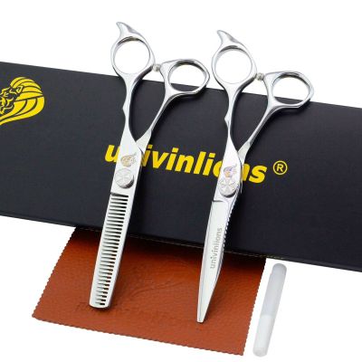 6.0 Inch Hair Cutting Scissors Thinning Shears Professional Hair Dressing Scissors Set Barber Accessories Salon Hair Clippers For Hairdresser Salon Supplies