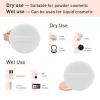 12 PCS Cotton Powder Puff Face Makeup Puff Pads 2.36 Inch, Velour Round Fluffy Puff for Loose Powder Foundation (White) view 2