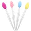 Silicone Lip Scrub Brush - Double-Sided Exfoliating Tool for Dark and Chapped Lips, Cleaner for Smoother and Fuller Appearance4PC view 1