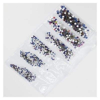 HANRUO 40 Colors Mix Sizes Crystal AB Glass Nail Art Rhinestone Glitter Crystals Strass Nail Art Rhinestone for Nail Art Decorations (Color : Volcano)