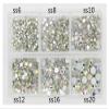 1200pcs Mix Sizes Glass Crystal Non Hot Fix Rhinestone Set Flatback 3D Crystal Nail Art Rhinestones Decorations for Garment/Nail (Color : Green Volcano) view 3