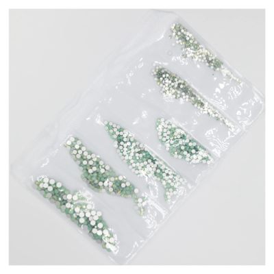 HANRUO 40 Colors Mix Sizes Crystal AB Glass Nail Art Rhinestone Glitter Crystals Strass Nail Art Rhinestone for Nail Art Decorations (Color : Green Opal)
