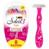 BIC Soleil 3 Simply Women's Disposable 3 Blade Razors, Soothing Moisture Strip and Comfortable Handle, 8-Pack view 1