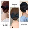 Beaupretty Hair Styling Tools Hair Bun Maker Donut Buns Shaper Flexible DIY French Hairstyle Tool for Hair Lazy Hair Curler for Girls Women 3pcs Black Hair Styling Accessories view 4