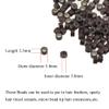 HAHIYO 500pcs Brown 5.0x3.0x3.0 mm Micro Links Hair Extension Beads Silicone Lined Hair Extensions Rings for Professional Salons Extensions Tool view 2