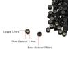 HAHIYO 500pcs Black 5.0x3.0x3.0 mm Micro Links Hair Extension Beads Silicone Lined Hair Extensions Rings for Professional Salons Extensions Tool view 2