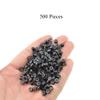 HAHIYO 500pcs Black 5.0x3.0x3.0 mm Micro Links Hair Extension Beads Silicone Lined Hair Extensions Rings for Professional Salons Extensions Tool view 3