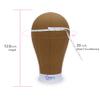 EERYA Wig Head Canvas Block Head 23 Inch Wig Head Stand for Making Wig Display Styling Brown Poly Canvas Block Wig Head with Stand Mannequin Head with Mount Hole Manikin Head (23 Inch,Brown) view 2