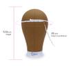EERYA Wig Head Canvas Block Head 24 Inch Wig Head Stand for Making Wig Display Styling Brown Poly Canvas Block Wig Head with Stand Mannequin Head with Mount Hole Manikin Head Wig Stand(24 Inch,Brown) view 2