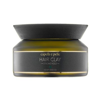 capelli e pelle Hair Clay- Strong Hold, light shine, All natural, For thick straight hair, perfect for men comb over style 100ml