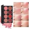 8 Colors Blush Palette, 4 Powder + 4 Cream Blush, Contour and Highlight Blush Palette, Natural Nude Makeup Brighten Skin Tone Portable Makeup Blush, Professional Facial Makeup Blush view 2