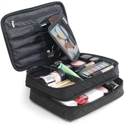 SMSOM Cosmetic Bags, Travel Toiletry Bag, Portable Makeup Organizer, Cosmetic Bag, Travel Cosmetic Case for Travel Toiletries (Color : Black)