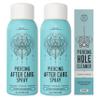 BASE LABORATORIES Piercing Aftercare Spray 4oz | Saline Spray for Piercings | Ear Piercing Cleaner | Saline Solution for Piercings | Keloid Bump Removal for Ears, Belly Nose Piercings - 2PK view 1