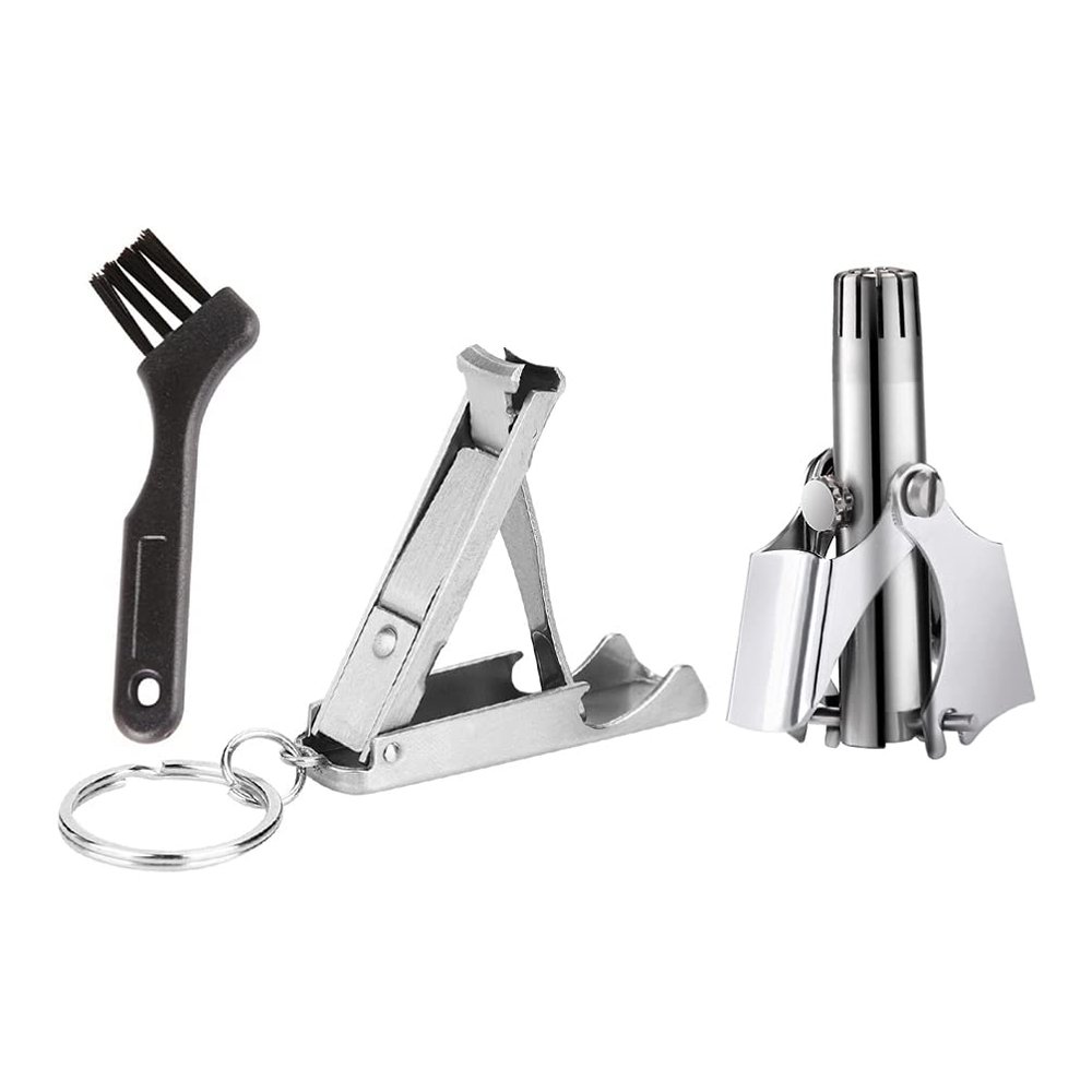 Beaupretty 1set Nose Hair Scissors Nail Trimmer Cleaning Brush Safe Grooming Kit for Men for Birthdays Holidays