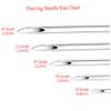 Body Piercing Kit Tongue Eyebrow Nose Jewelry Piercing Rings with Glove Black 47PCS view 2