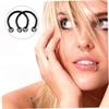 Body Piercing Kit Tongue Eyebrow Nose Jewelry Piercing Rings with Glove Black 47PCS view 3