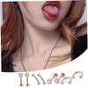 Body Piercing Kit Stainless Steel Tongue Rings Belly Button Piercing Jewelry Rose Gold 47PCS view 2