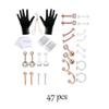 Body Piercing Kit Stainless Steel Tongue Rings Belly Button Piercing Jewelry Rose Gold 47PCS view 3