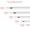 Body Piercing Kit Tongue Eyebrow Nose Jewelry Piercing Rings with Glove Rose Gold 47PCS view 2