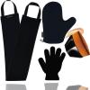 4Pack Self Tanning Mitt Set, 1 Self Tan Mitt, 1 Self Tanner Lotion Back Applicator, 1 Self Face Tanning Brush, 1 Exfoliating Glove, Self Tan Kit (4pack tanning applicator) view 1