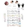 Body Piercing Kit Stainless Steel Tongue Rings Belly Button Piercing Jewelry Black 47PCS view 2