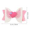 Beaupretty 4pcs Sequin Heart Hair Bows for Valentine's Day Glittery Love Hairpins for Girls Hair Accessories for Sweet Hairstyles and Charming Looks Includes Heart Clips view 2